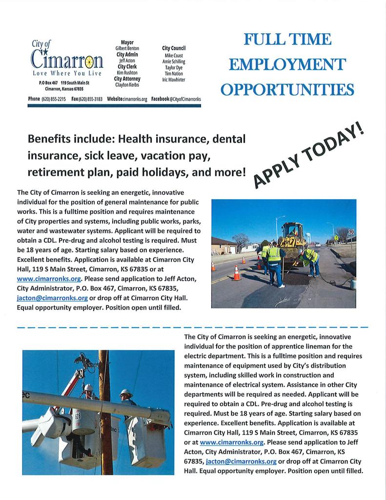 full time electric public works