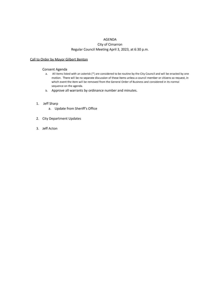 Council agenda april 3 2023