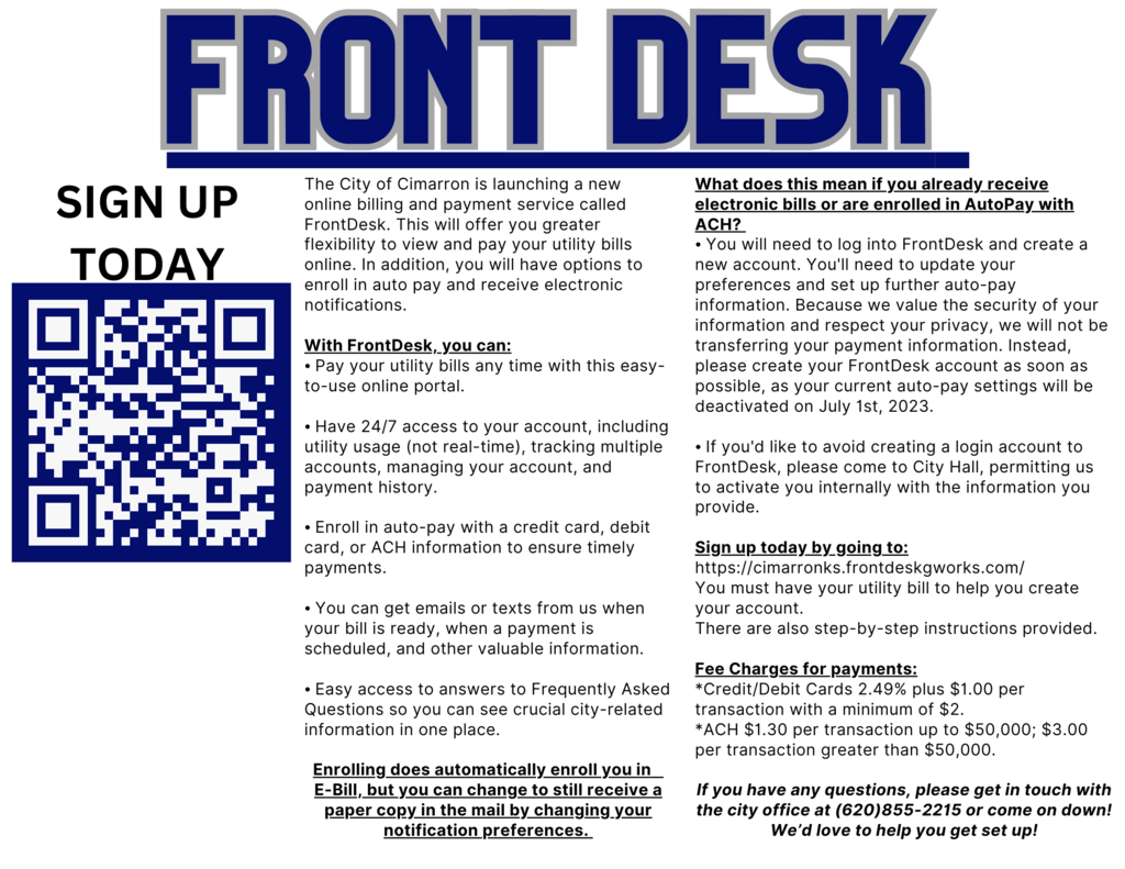 front desk