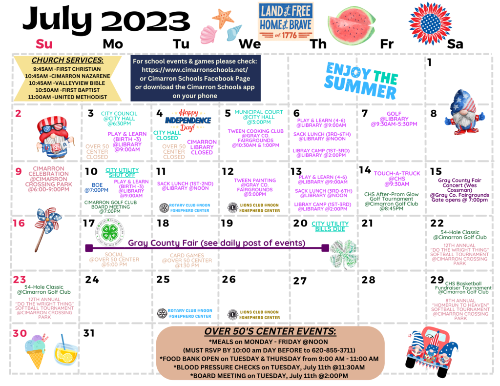 July Community Calendar